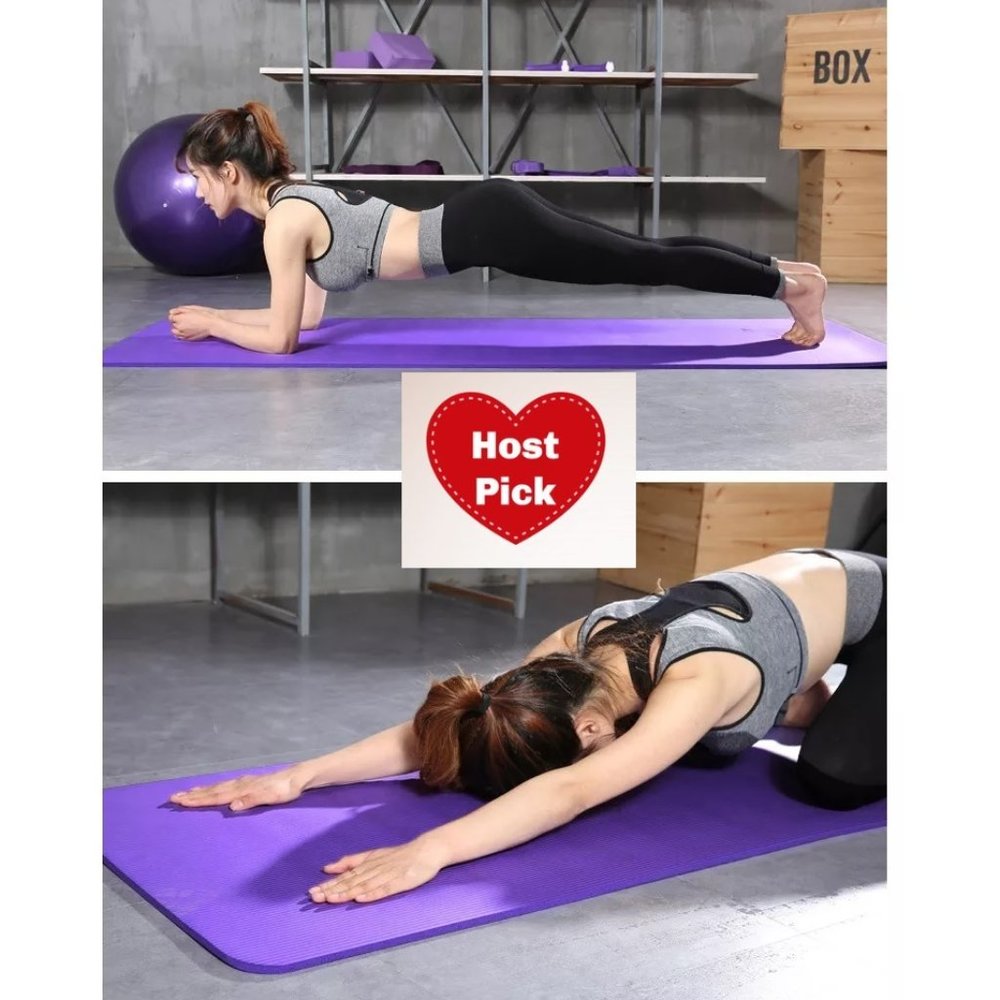 Exercise Mat Workout Mat Yoga Mat Thick Workout Mat - Purple